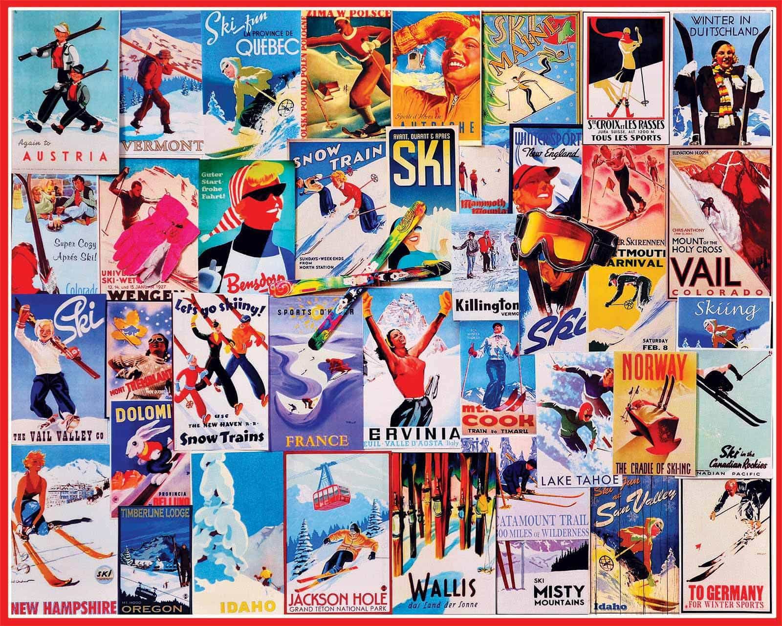 Set of 3:  Love to Ski Bundle 1000 piece