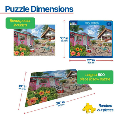 Beach Cottages (2113pz) - 500 Piece Jigsaw Puzzle