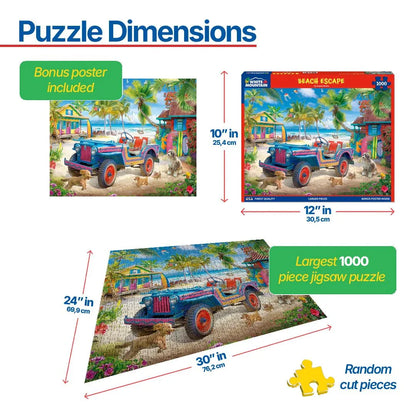 Beach Escape (2098pz) - 1000 Piece Jigsaw Puzzle