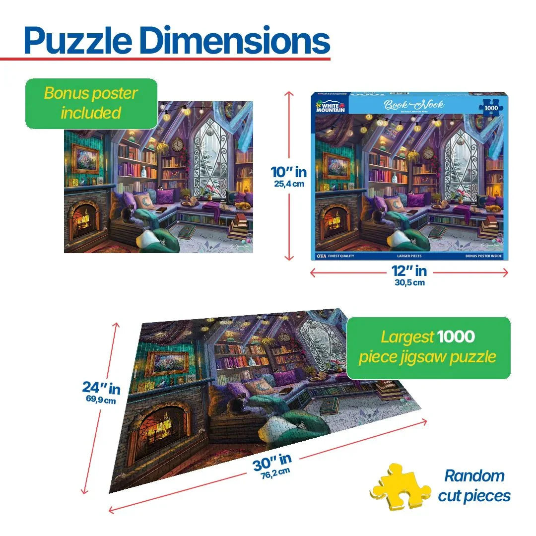 Book Nook (1886pz) - 1000 Piece Jigsaw Puzzle