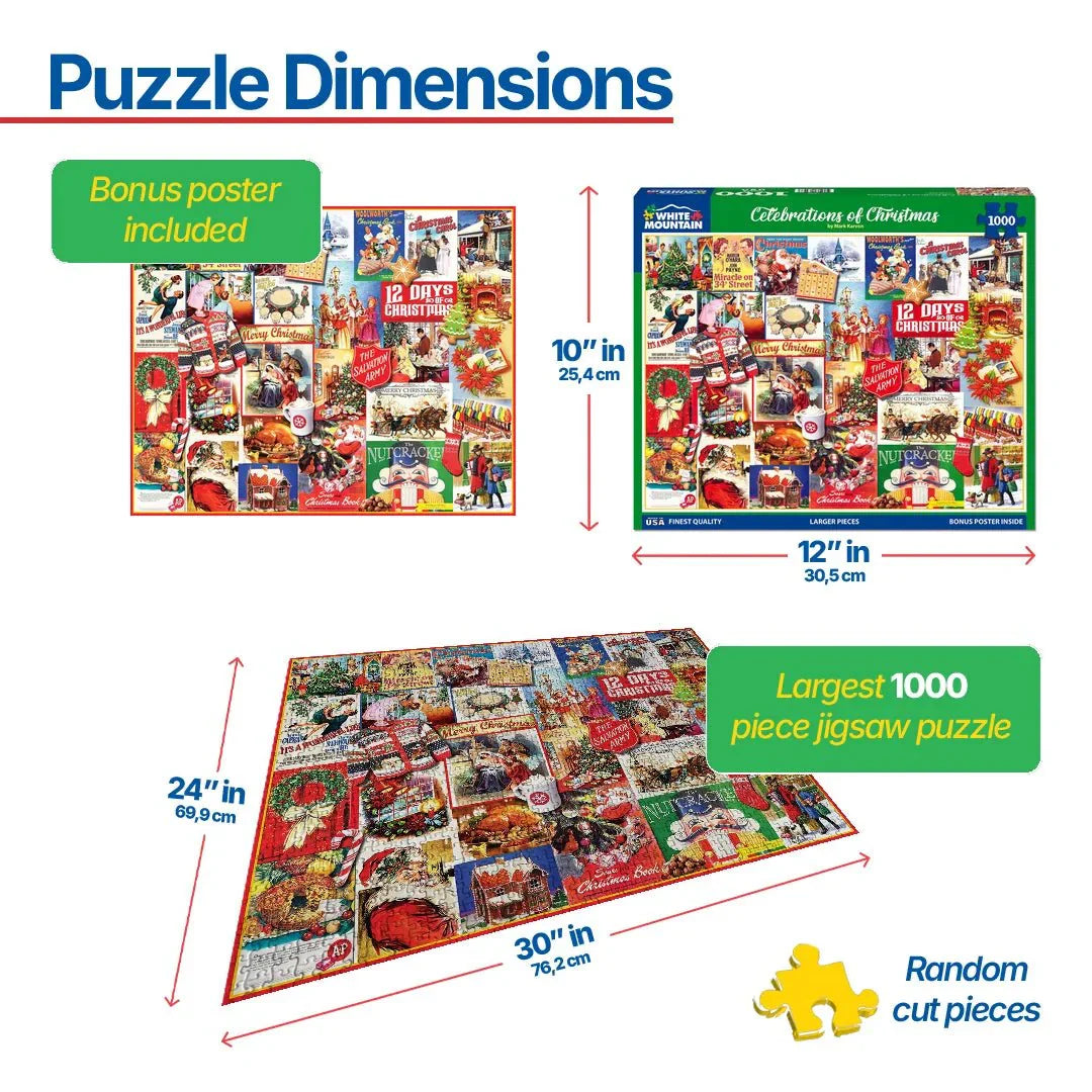 Celebrations of Christmas (1868pz)  - 1000 Piece Jigsaw Puzzle