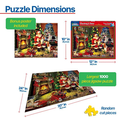 Checking It  Twice (486pz) - 1000 Piece Jigsaw Puzzle
