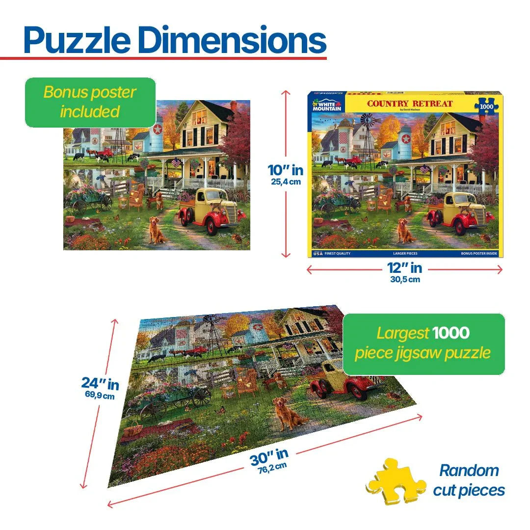 Country Retreat (1831pz) - 1000 Piece Jigsaw Puzzle