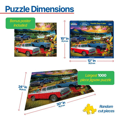 Family Day At The Lake-Ford (2112pz) - 1000 Piece Jigsaw Puzzle