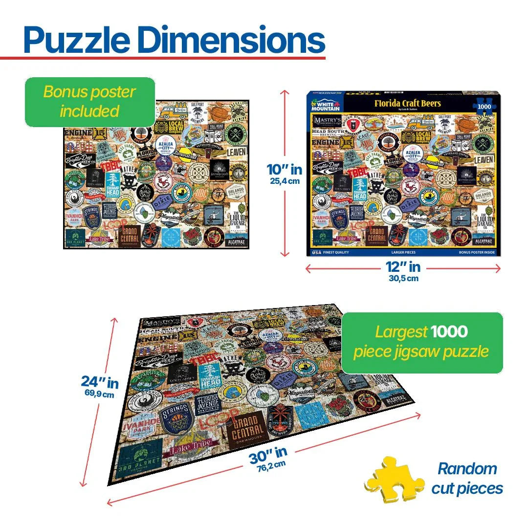 Florida Craft Beer (1784pz) - 1000 Piece Jigsaw Puzzle
