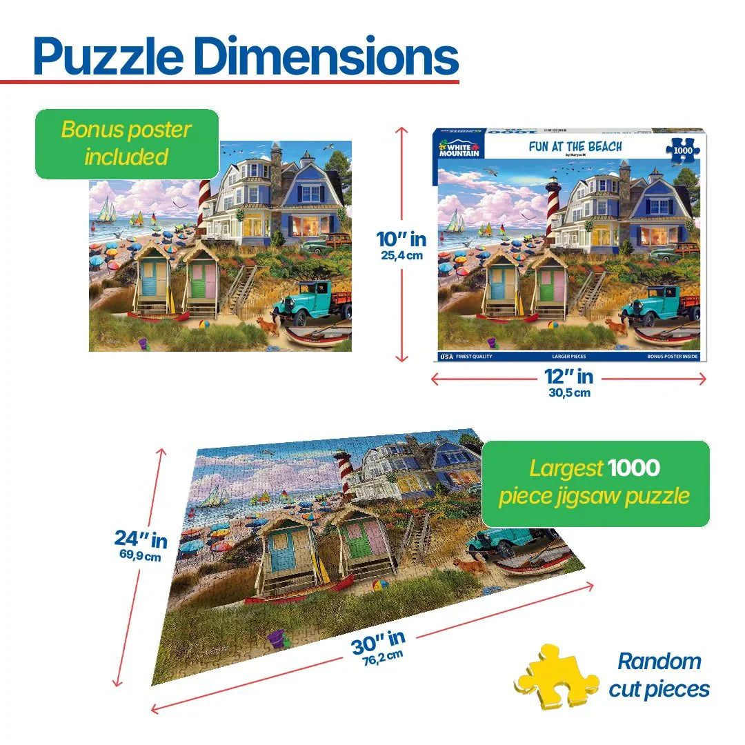 Fun At The Beach (2027pz) - 1000 Piece Jigsaw Puzzle