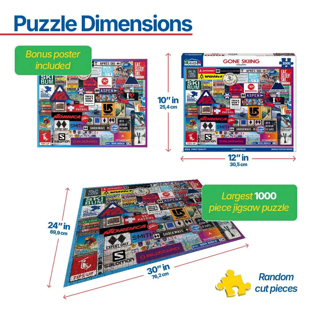 Gone Skiing (2071pz) - 1000 Piece Jigsaw Puzzle