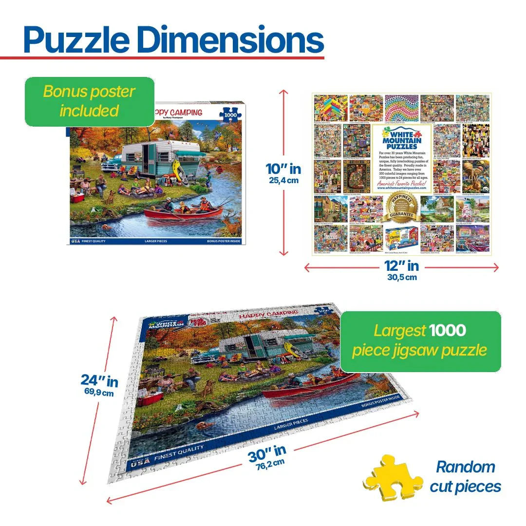Happy Camping-Seek & Find (2001pz) - 1000 Piece Jigsaw Puzzle