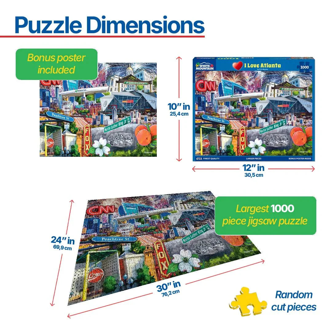 I Love Atlanta (2143pz) - 1000 Piece Jigsaw Puzzle