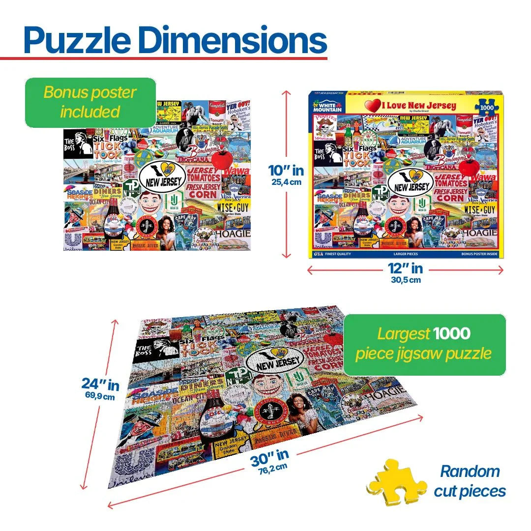 I Love New Jersey (1535pz) - 1000 Piece Jigsaw Puzzle