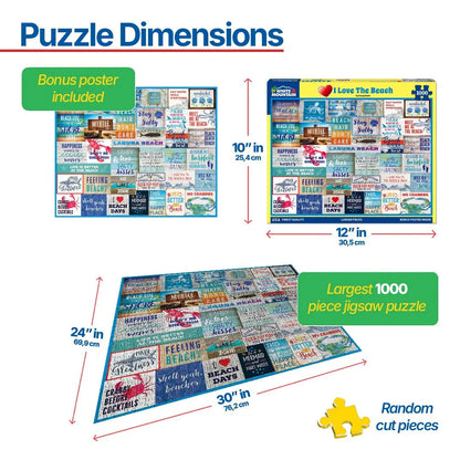 I Love The Beach (2073pz) - 1000 Piece Jigsaw Puzzle