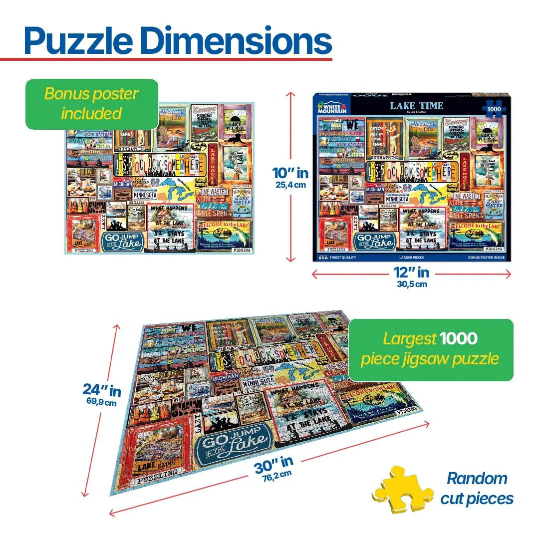 Lake Time (1952pz) - 1000 Piece Jigsaw Puzzle