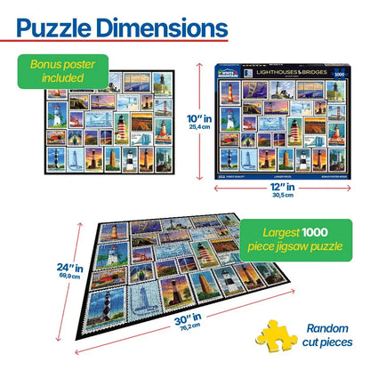 Lighthouses & Bridges (1892pz) - 1000 Piece Jigsaw Puzzles