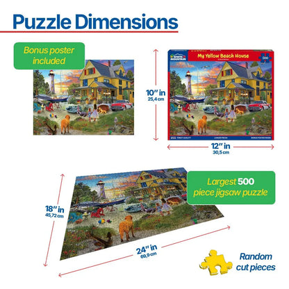 My Yellow Beach House (1795pz) - 500 Piece Jigsaw Puzzle