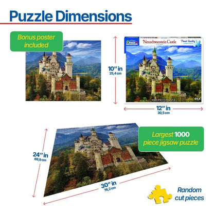 Neuschwanstein Castle (1335pz) - 1000 Piece Jigsaw Puzzle
