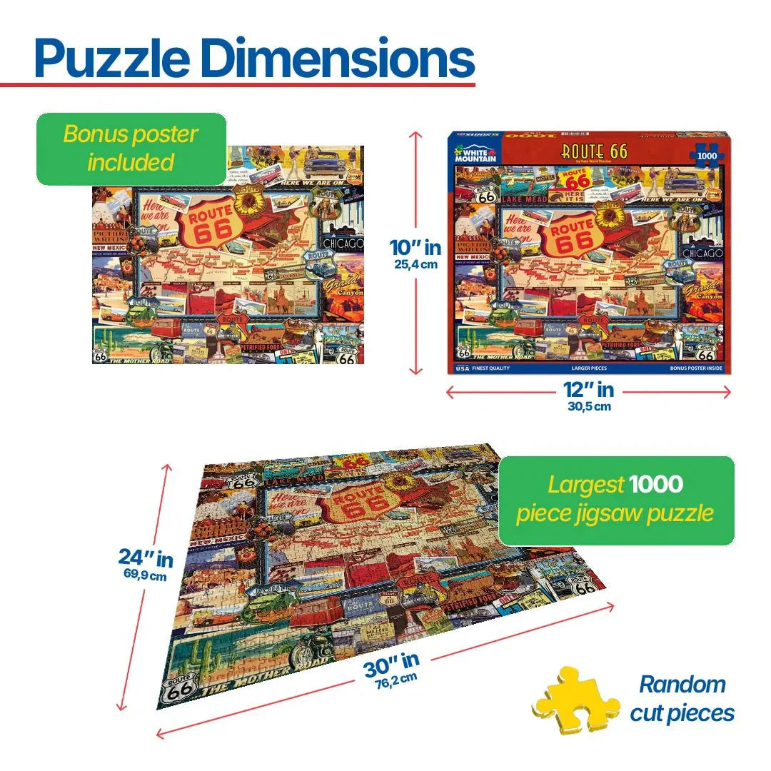 Route 66 (747pz) - 1000 Piece Jigsaw Puzzle