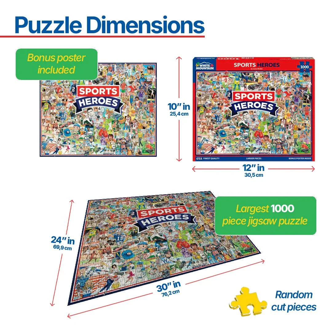 Sports Heroes (1829pz) - 1000 Piece Jigsaw Puzzle