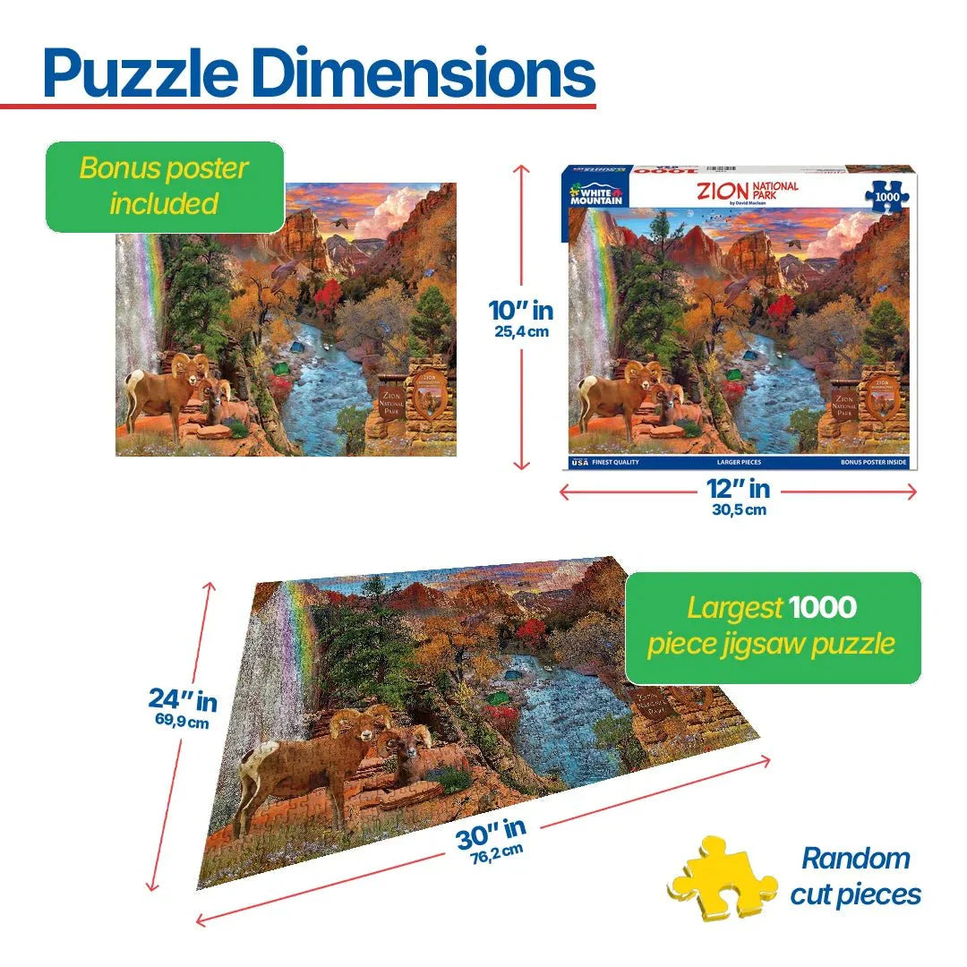 Zion National Park (1940pz) - 1000 Piece Jigsaw Puzzle